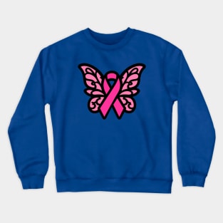 Breast Cancer Awareness Butterfly Crewneck Sweatshirt